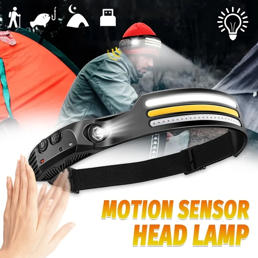 Fishing Headlamp - Lampu Depan Induksi LED COB Isi