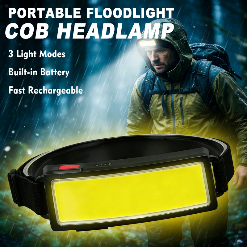 Fishing Headlamp - Lampu Kepala LED COB yang Kuat,