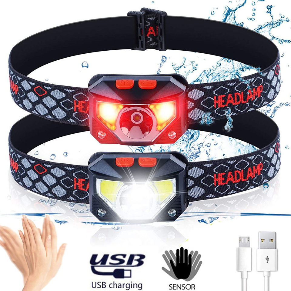 Fishing Headlamp - Lampu Depan LED 8 Mode Sensor