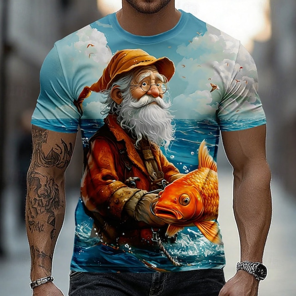 Kaos Pria Motif Memancing 3D P - Fishing Equipment Kids ulasan dan harga