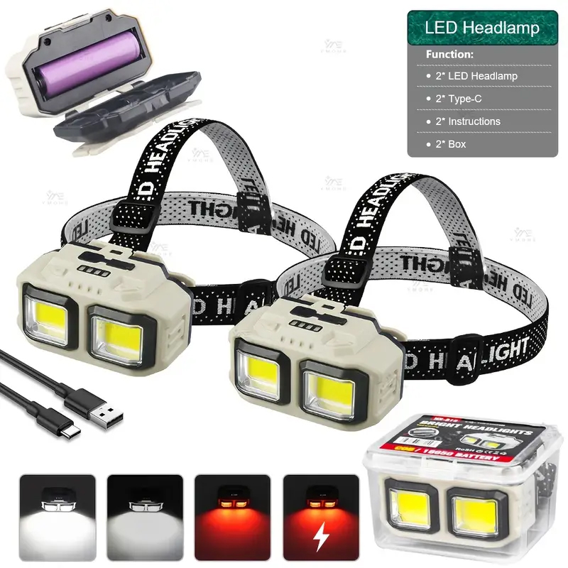 Lampu Depan LED COB Lampu Depa - Fishing Headlamp ulasan dan harga