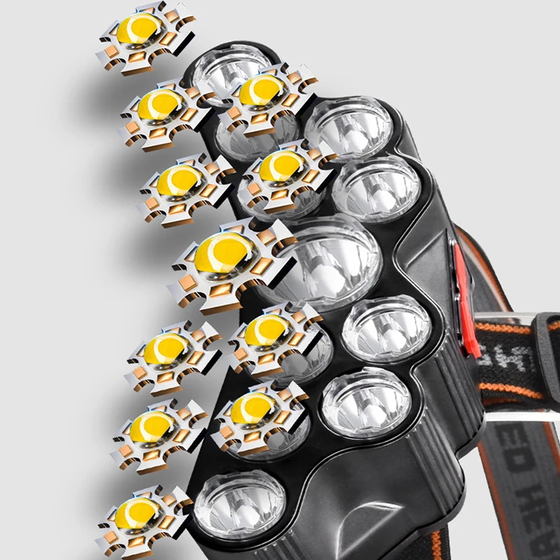 Lampu Depan LED 11 Lampu Depan - Fishing Headlamp ulasan dan harga