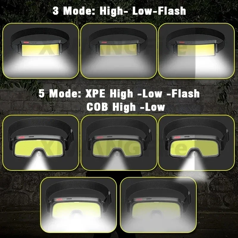 Lampu Depan LED COB Kuat Sente - Fishing Headlamp ulasan dan harga