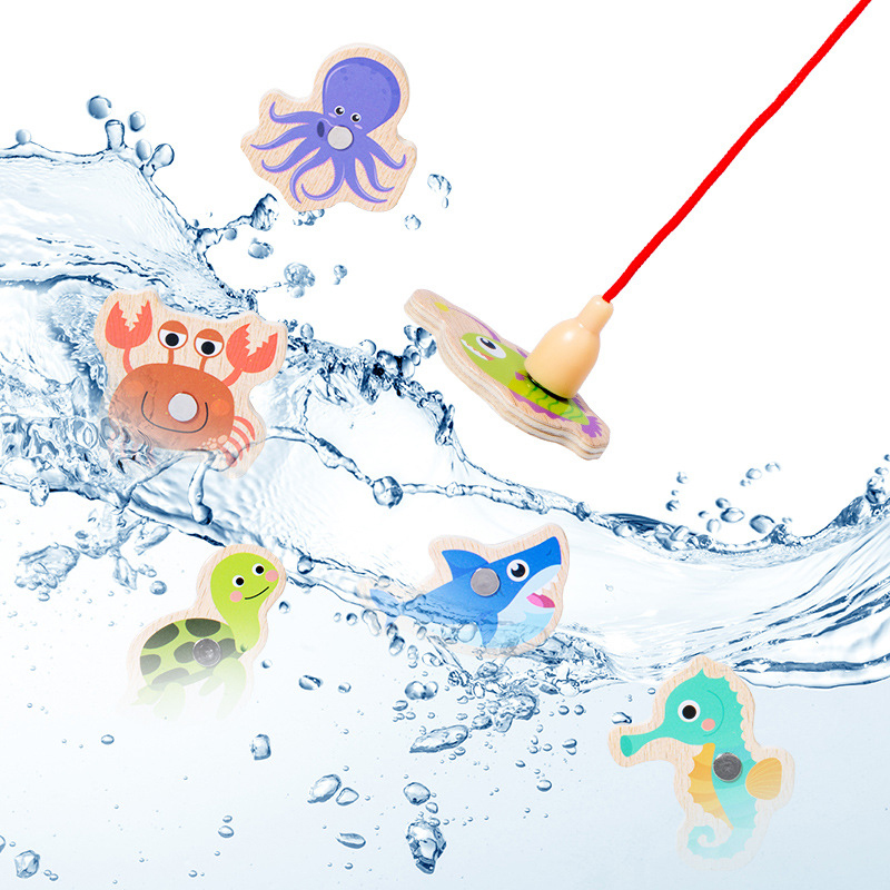 Mainan Memancing Magnetik Kayu - Fishing Equipment Kids ulasan dan harga