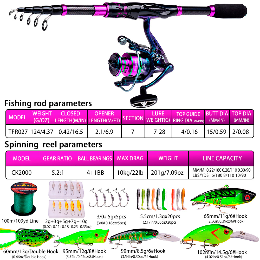 PROBEROS 2.1M Baitcasting/Rod  - Fishing Equipment Online ulasan dan harga