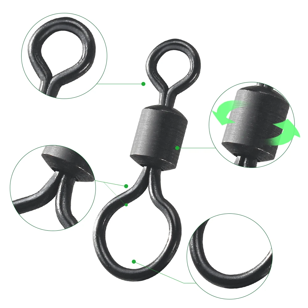 100pcs Swivel Pancing Ikan Mas - Carp Fishing Tackle ulasan dan harga