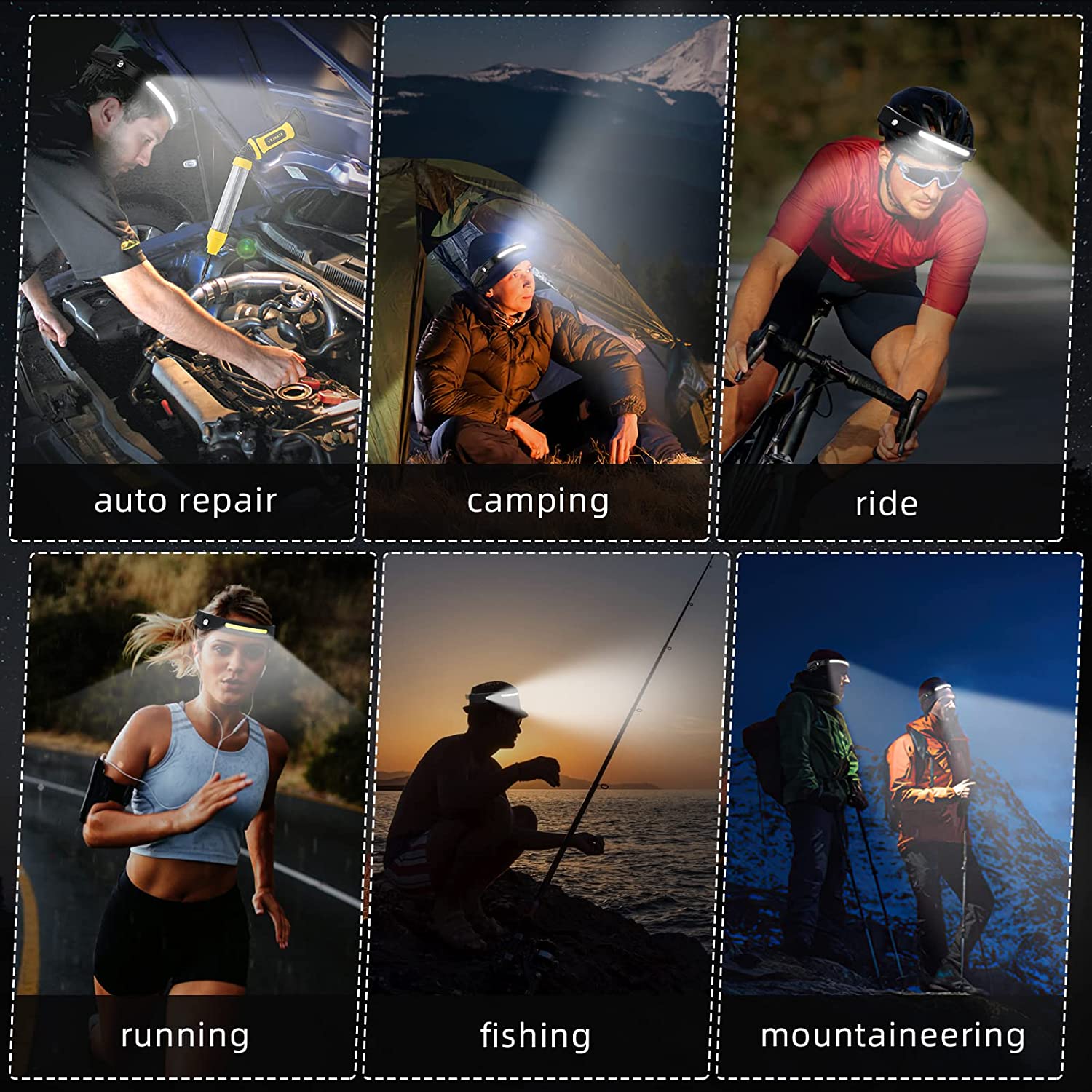 Lampu Depan Sensor LED Senter  - Fishing Headlamp ulasan dan harga