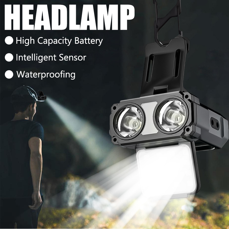 Lampu Kepala LED COB Sensor de - Fishing Headlamp ulasan dan harga
