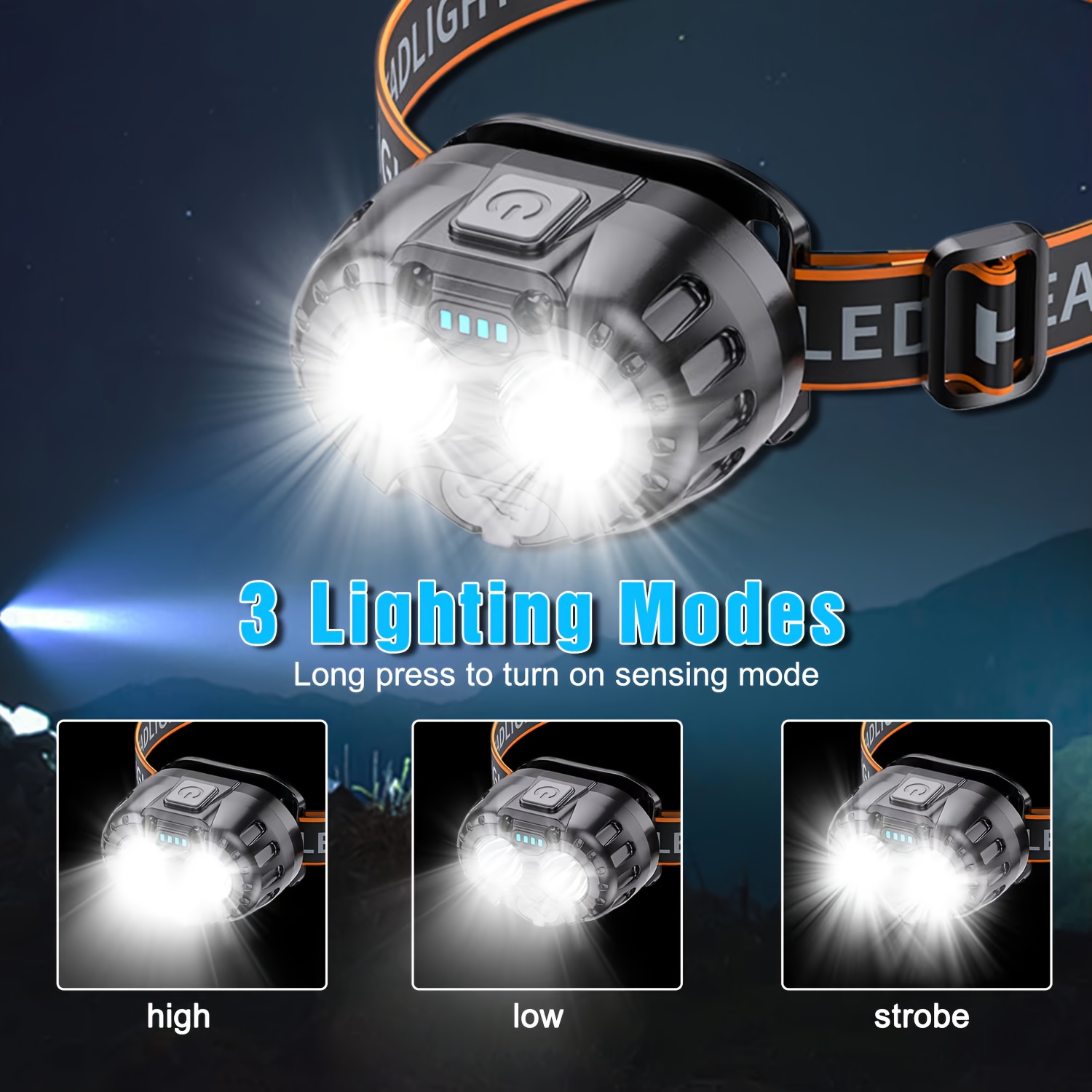 Lampu Kepala Induksi LED yang  - Fishing Headlamp ulasan dan harga